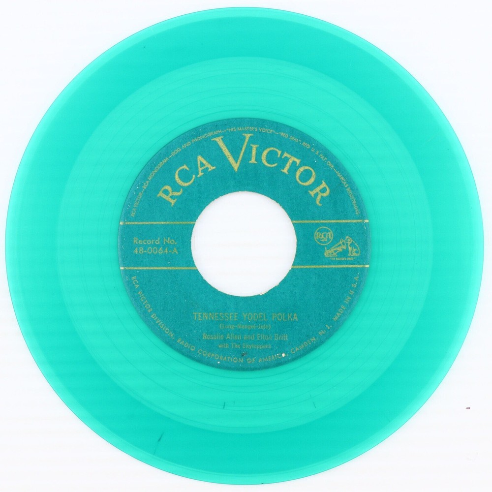Tennessee Yodel Polka, Rosalie Allen & Elton Britt 1949 7" 45 rpm Record 48-0064 - Picture 2 of 10
